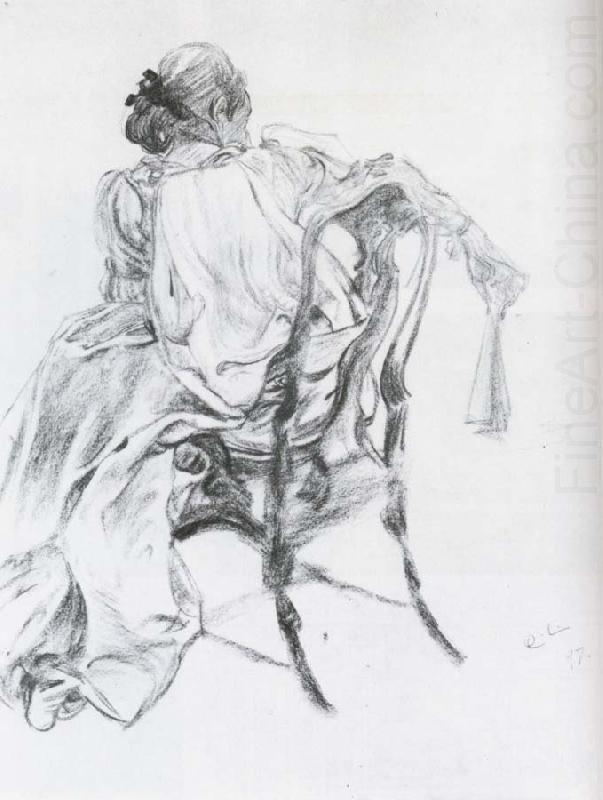 Carl Larsson Rococo Model Charcoal china oil painting image